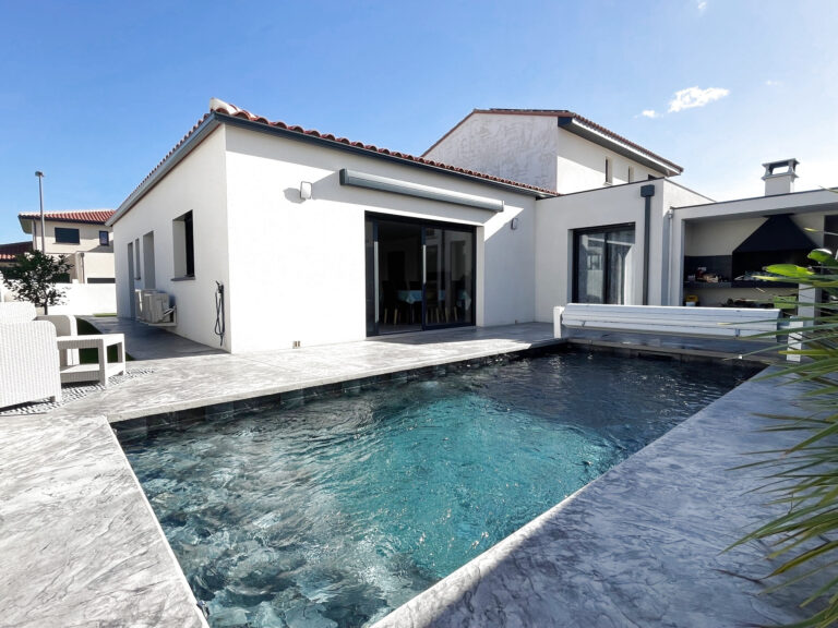 Vente villa neuve Plain Pied 3 faces T4 Ortaffa 66560