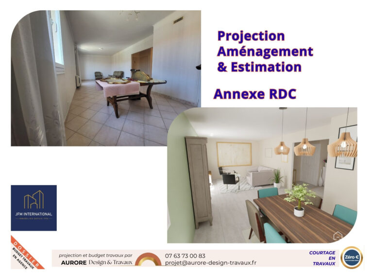 Appartement traversant T3 avec garage