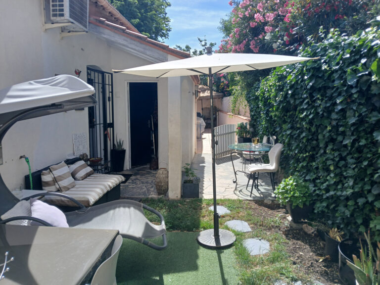 Appt type F3 avec terrasse et jardin